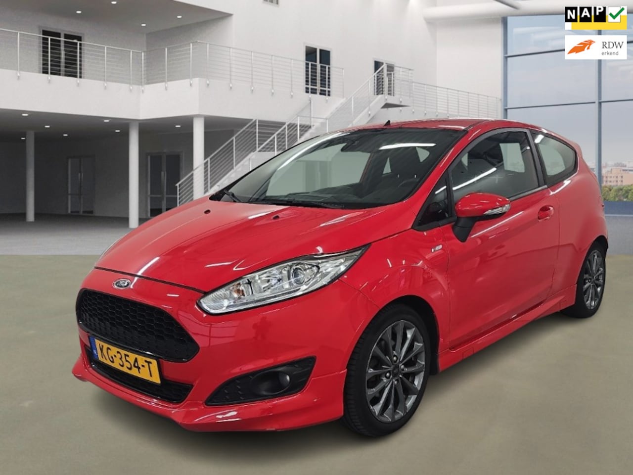 Ford Fiesta - 1.0 EcoBoost ST Line|BJ2016|SPORTSTOELEN|NAVI|ELEKRAMEN|STUURBEKR|2XSLEUTELS|ORIGINEEL NL - AutoWereld.nl