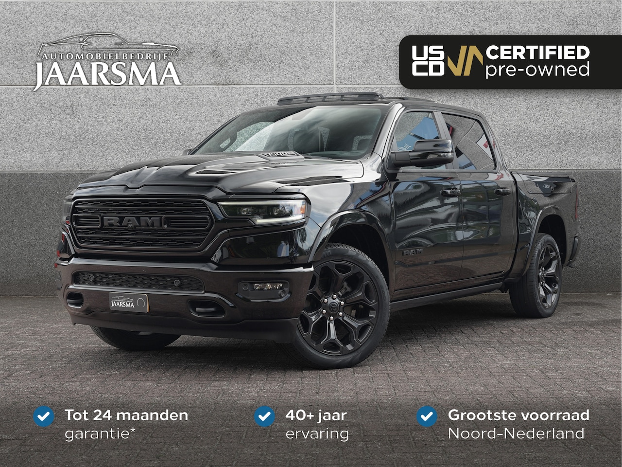 Dodge Ram 1500 - 5.7L V8 4x4 Crew Cab Limited Night |RAMBox |Prins LPG |300L tank |Head-up display | - AutoWereld.nl