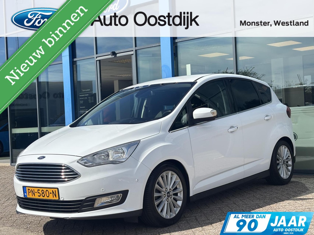 Ford C-Max - 1.0 Titanium 125PK NIEUWE DISTRIBUTIERIEM!! Cruise Navi Parkeersensoren Carplay Stoel en V - AutoWereld.nl