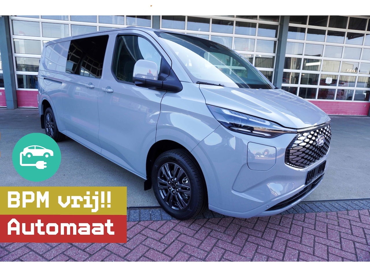 Ford E-Transit Cust. - 320 L2H1 Limited 71 kWh 160KW/180PK Dubbelcab. Automaat nr. V086 | Airco | Adap.Cruise | N - AutoWereld.nl