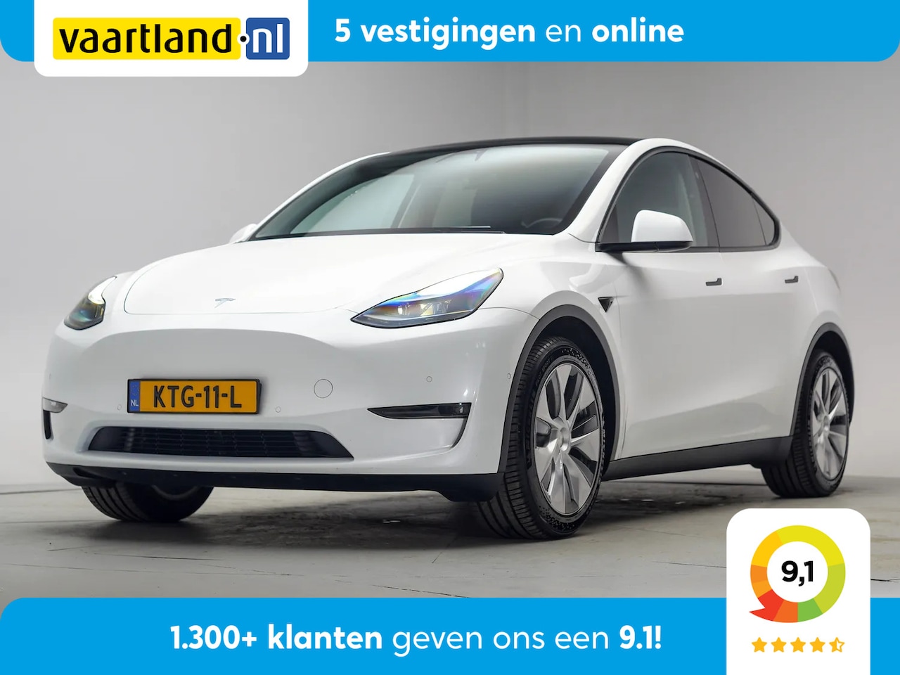 Tesla Model Y - Long Range Dual Motor AWD [ FSD Pano Leder Stuur-&stoelverwarming ] - AutoWereld.nl