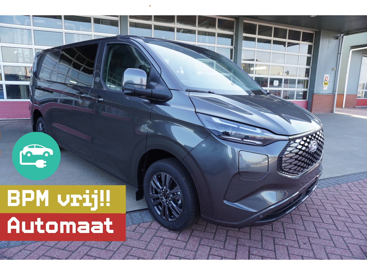 Ford E-Transit Cust. - 320 L2H1 Limited 71 kWh 160KW/180PK Dubbelcab. Automaat nr. V085 | Airco | Adap.Cruise | N - AutoWereld.nl