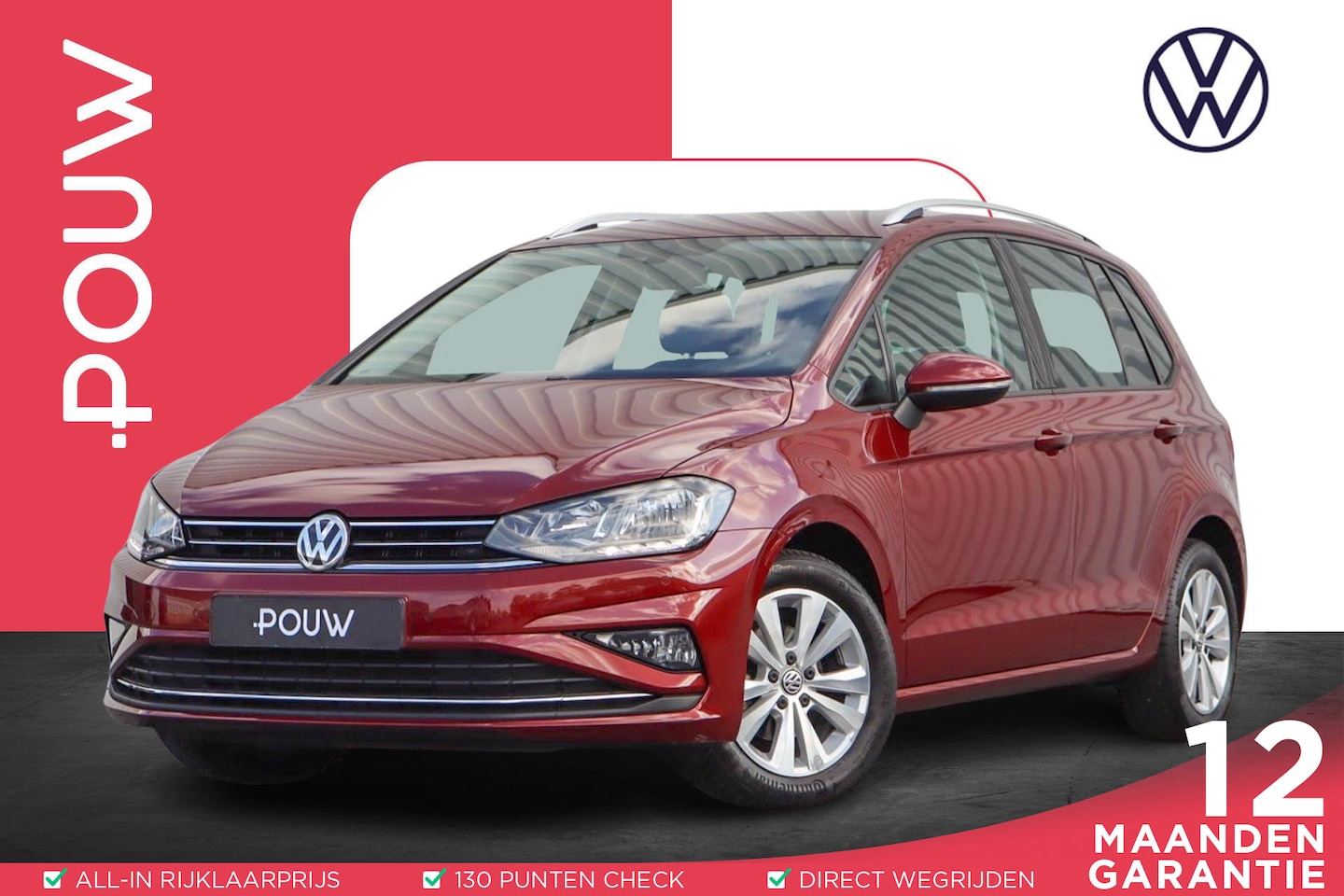 Volkswagen Golf Sportsvan - 1.0 TSI 110pk DSG Comfortline | Trekhaak | Adaptive Cruise | Navigatie | Achteruitrijcamer - AutoWereld.nl