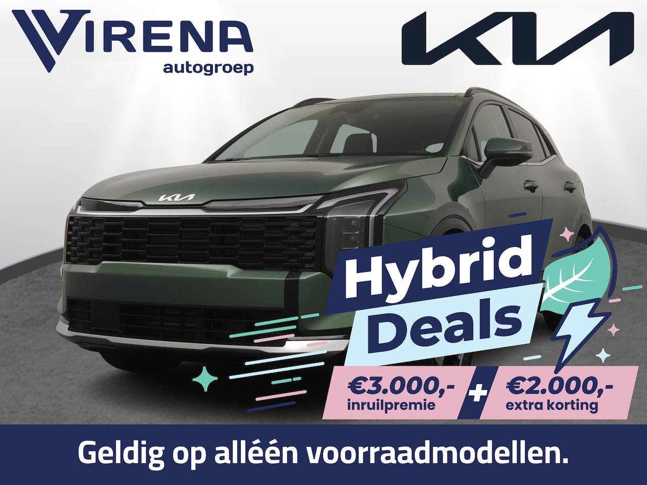Kia Sportage - 1.6 T-GDi Hybrid DynamicPlusLine - €5.000,- voordeel - Schuif-/Kanteldak - Stoel-/Stuurver - AutoWereld.nl