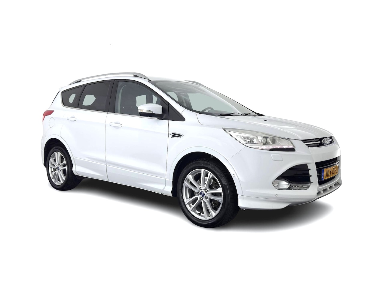 Ford Kuga - 1.6 Titanium 4WD Aut. *LEATHER-FABRIC | XENON | HEATED-COMFORTSEATS | NAVI-FULLMAP | KEYLE - AutoWereld.nl