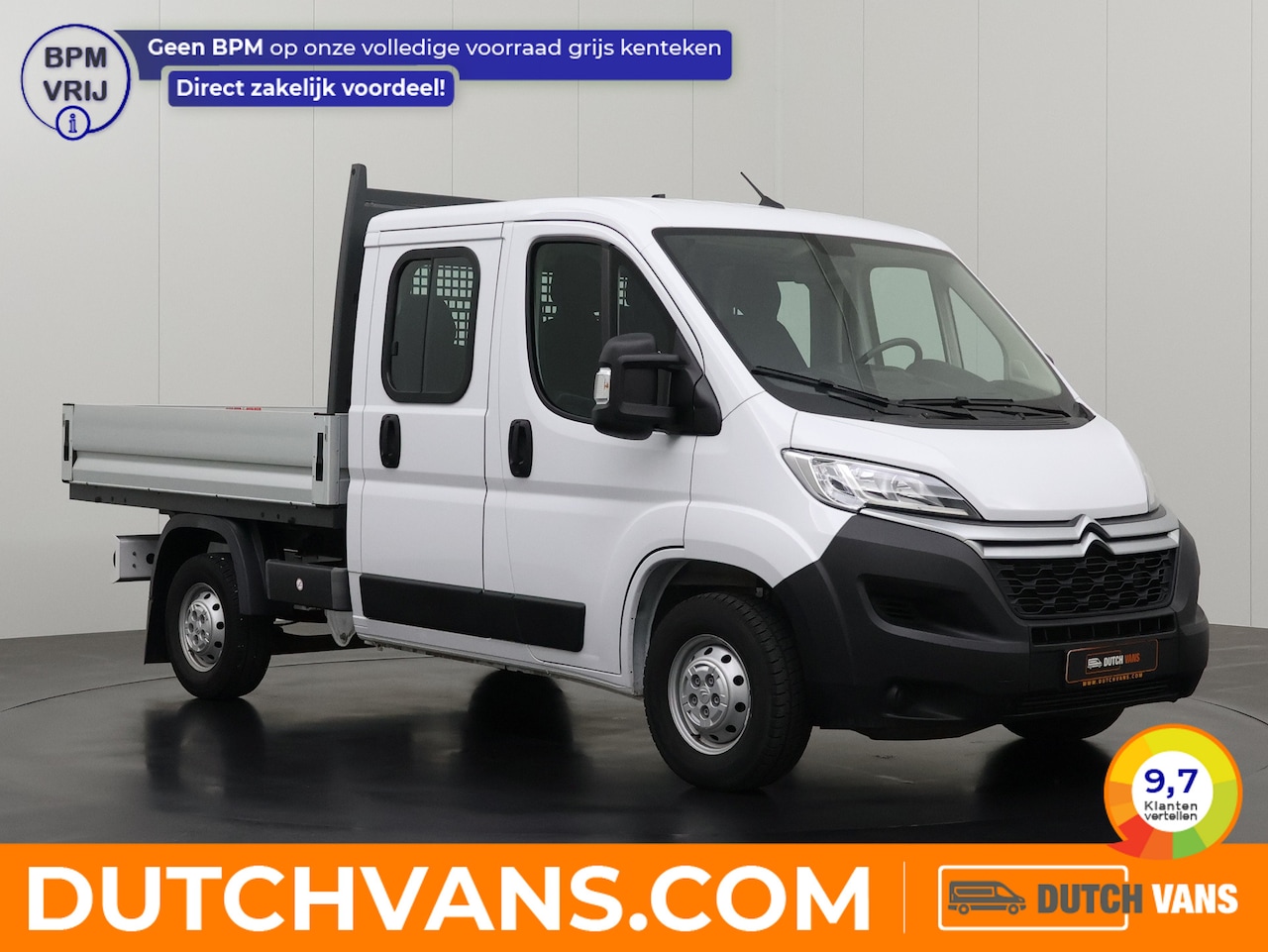 Citroën Jumper - 2.2HDi 140PK Dubbele Cabine Open Laadbak | 7-Peroons | Airco | Cruise | 2500Kg Trekhaak - AutoWereld.nl