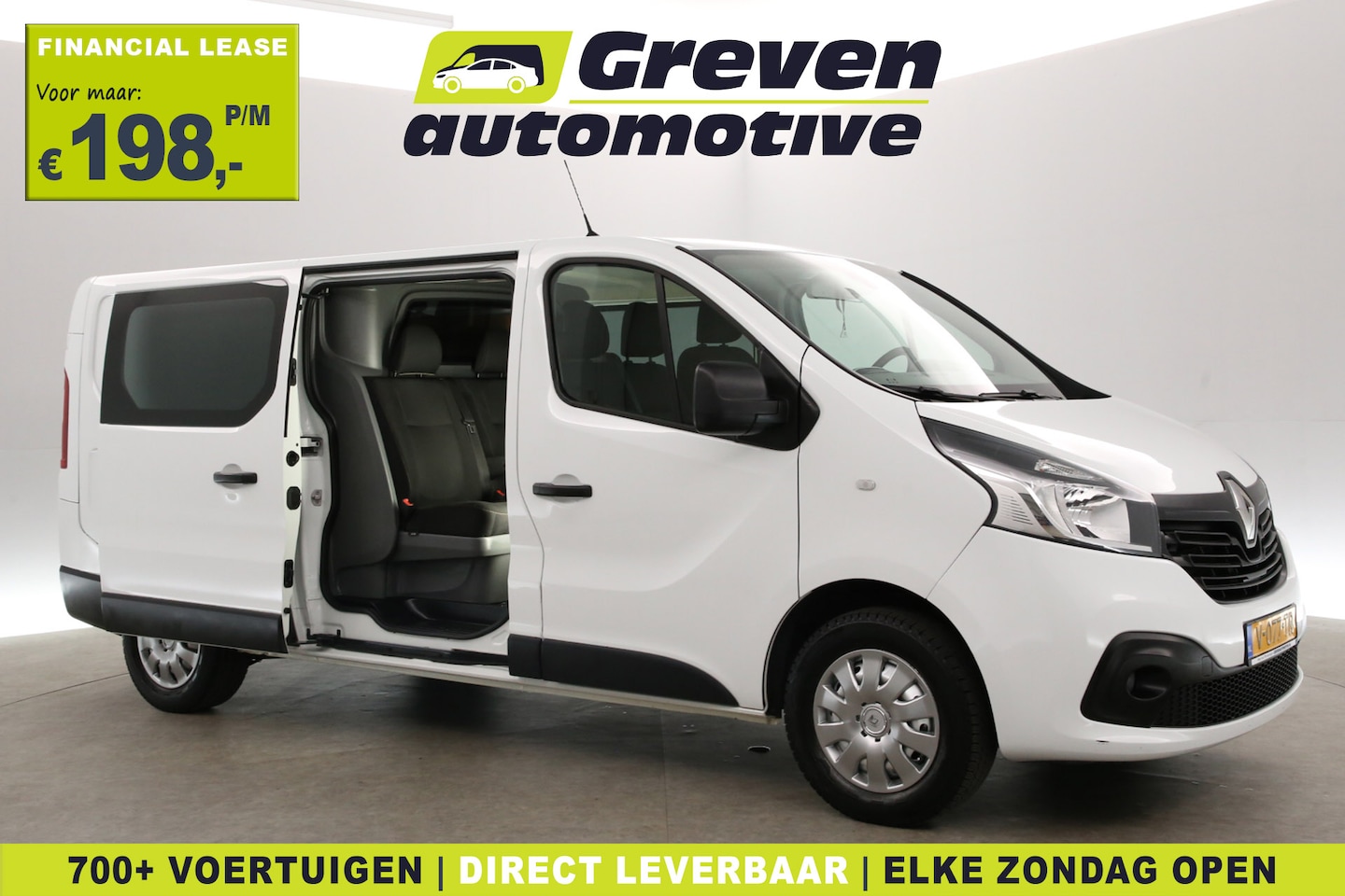 Renault Trafic - 1.6 dCi L2H1 | DC | 6 Zits | Airco | Cruise | Camera | Navi | Trekhaak - AutoWereld.nl