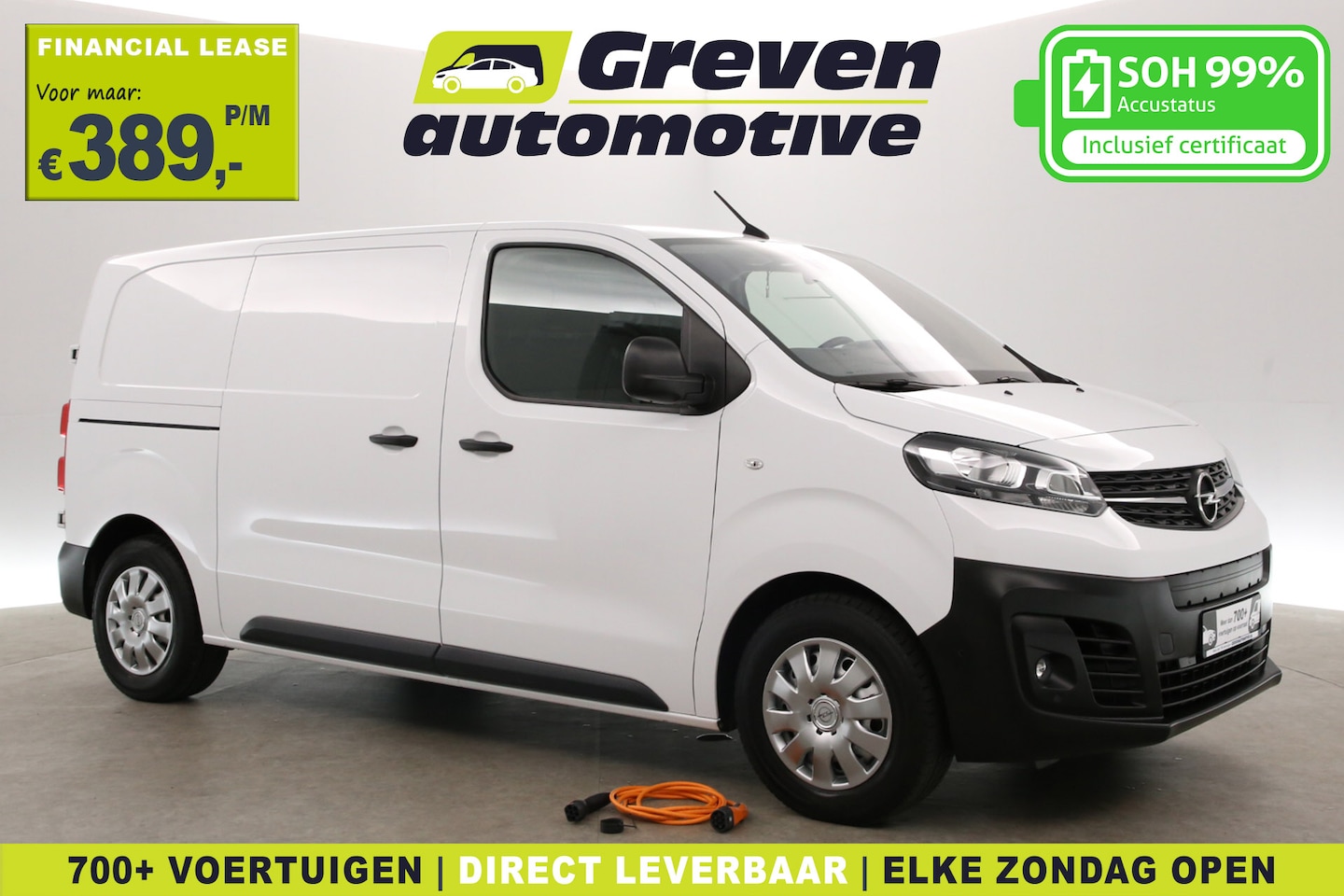 Opel Vivaro-e - 75 kWh 136PK L2H1 | Snelladen | SOH 99% | Airco | Cruise | 3 Zits | Carplay | Parkeersens. - AutoWereld.nl