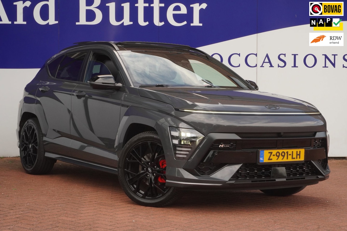 Hyundai Kona - 1.6 GDI HEV N Line Sky+Led+Pano-dak+Leder+360-Camera+18"lmv = UNIEK !! - AutoWereld.nl