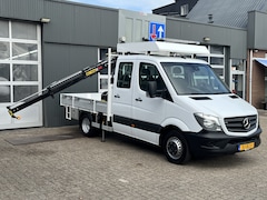 Mercedes-Benz Sprinter - 514 CDI 366 Hiab Laadkraan 018T Trekhaak 3500kg Airco 6 persoons uitvoering Open laadbak P
