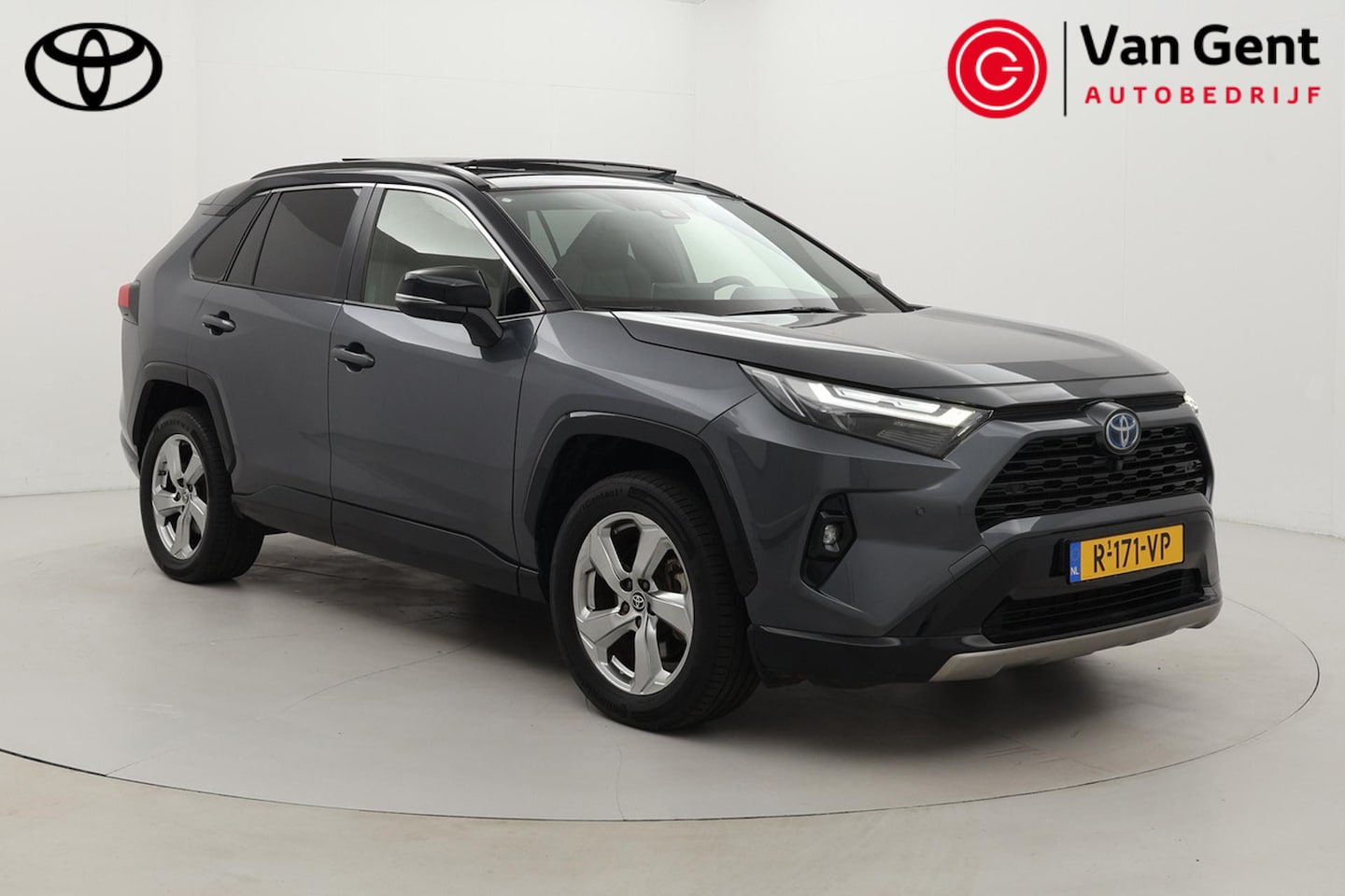 Toyota RAV4 - 2.5 Hybrid AWD Bi-Tone | Panoramadak | Trekhaak | Leder | Dodehoek detectie | Navigatie | - AutoWereld.nl