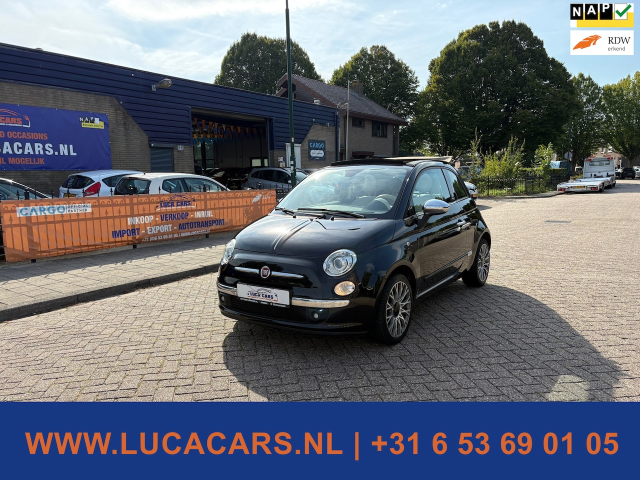 Fiat 500 C - 0.9 TwinAir Lounge Cabrio Leer 2X SLEUTEL + BOEKJES! - AutoWereld.nl