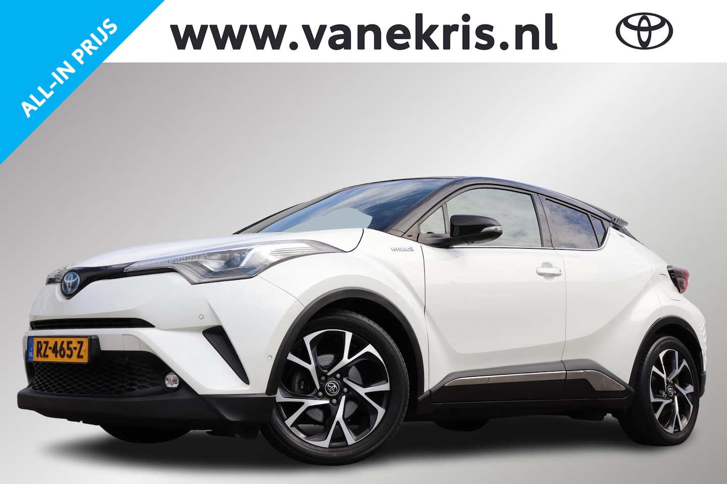 Toyota C-HR - 1.8 Hybrid Bi-Tone 1.8 Hybrid Bi-Tone, Premium Pack, Stuur & Stoel verwarming, Trekhaak, Camera! - AutoWereld.nl