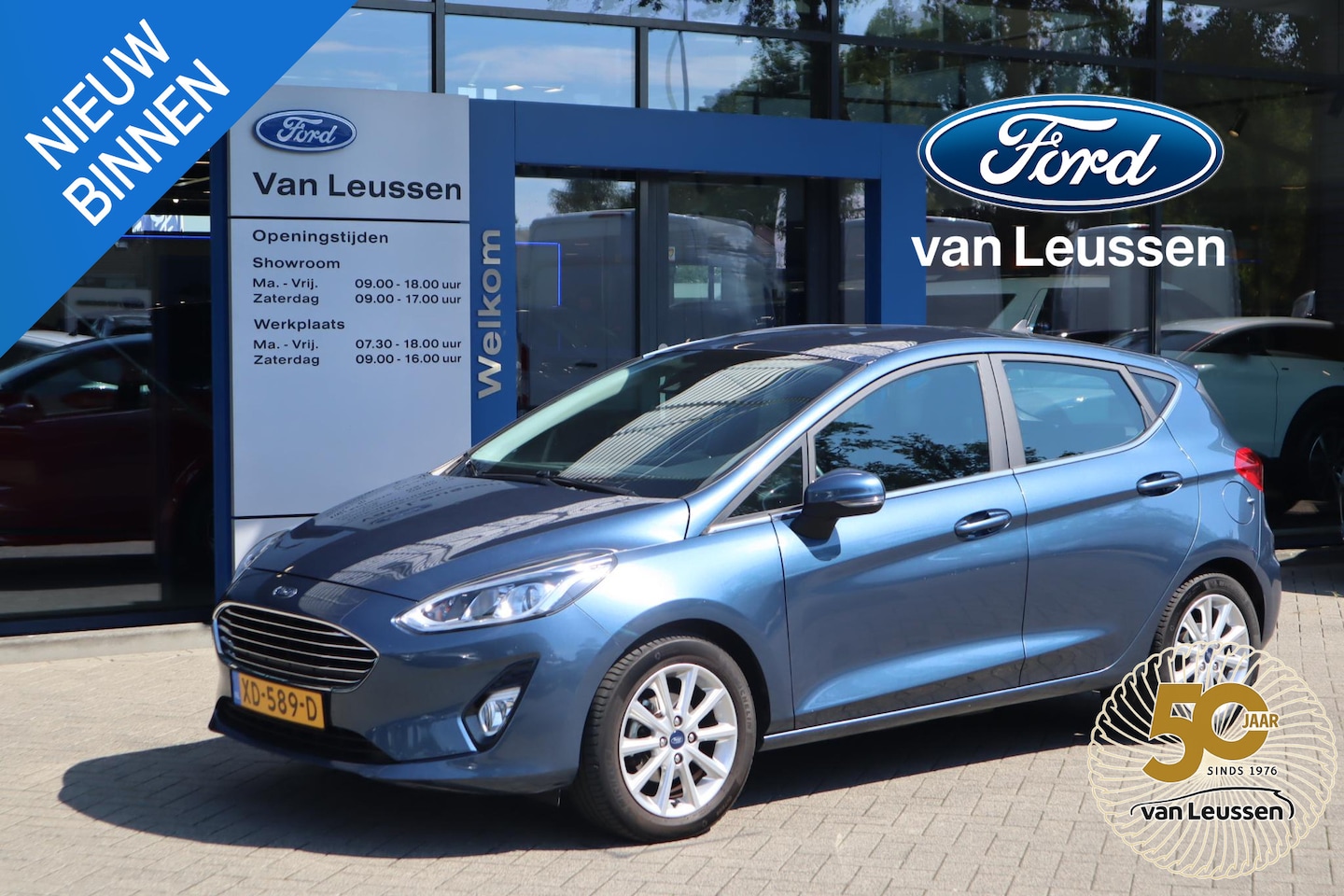 Ford Fiesta - TITANIUM 5-DEURS 100PK PARK-SENSOREN LM-VELGEN LED APPLE/ANDROID - AutoWereld.nl