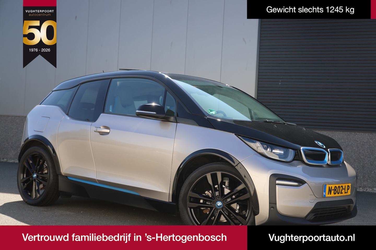BMW i3 - Executive 120Ah 42 kWh Kaschmir silver/ Sunroof/Carplay/W-pomp - AutoWereld.nl