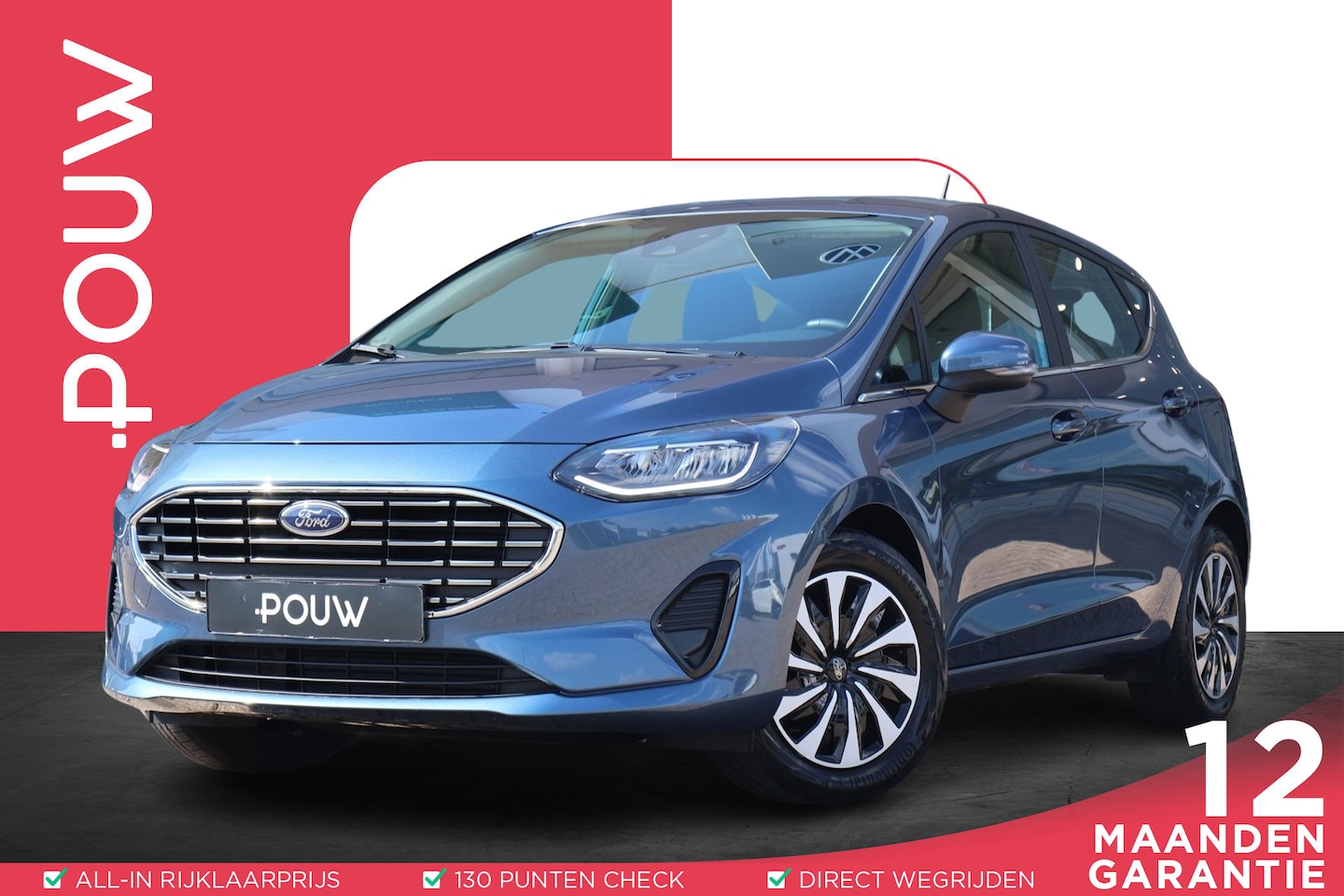 Ford Fiesta - 1.0 EcoBoost 125pk Hybrid Titanium | Apple Carplay | PDC | Stoel & Stuurverwarming | Clima - AutoWereld.nl
