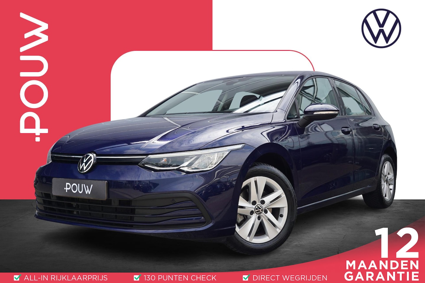 Volkswagen Golf - 1.0 eTSI 110pk DSG Life | Navigatie | Apple Carplay & Android Auto | Sfeerverlichting - AutoWereld.nl