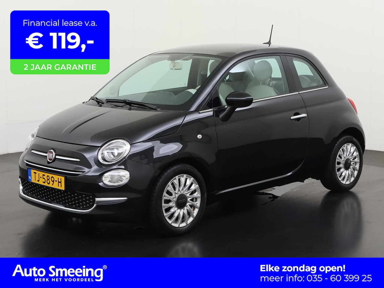 Fiat 500 - 0.9 TwinAir Turbo Lounge | Panoramadak | Navigatie | Zondag Open! - AutoWereld.nl