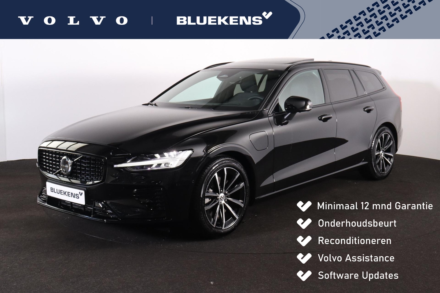 Volvo V60 - T8 Recharge AWD Plus Dark - Panorama/schuifdak - IntelliSafe Assist & Surround - 360º Came - AutoWereld.nl