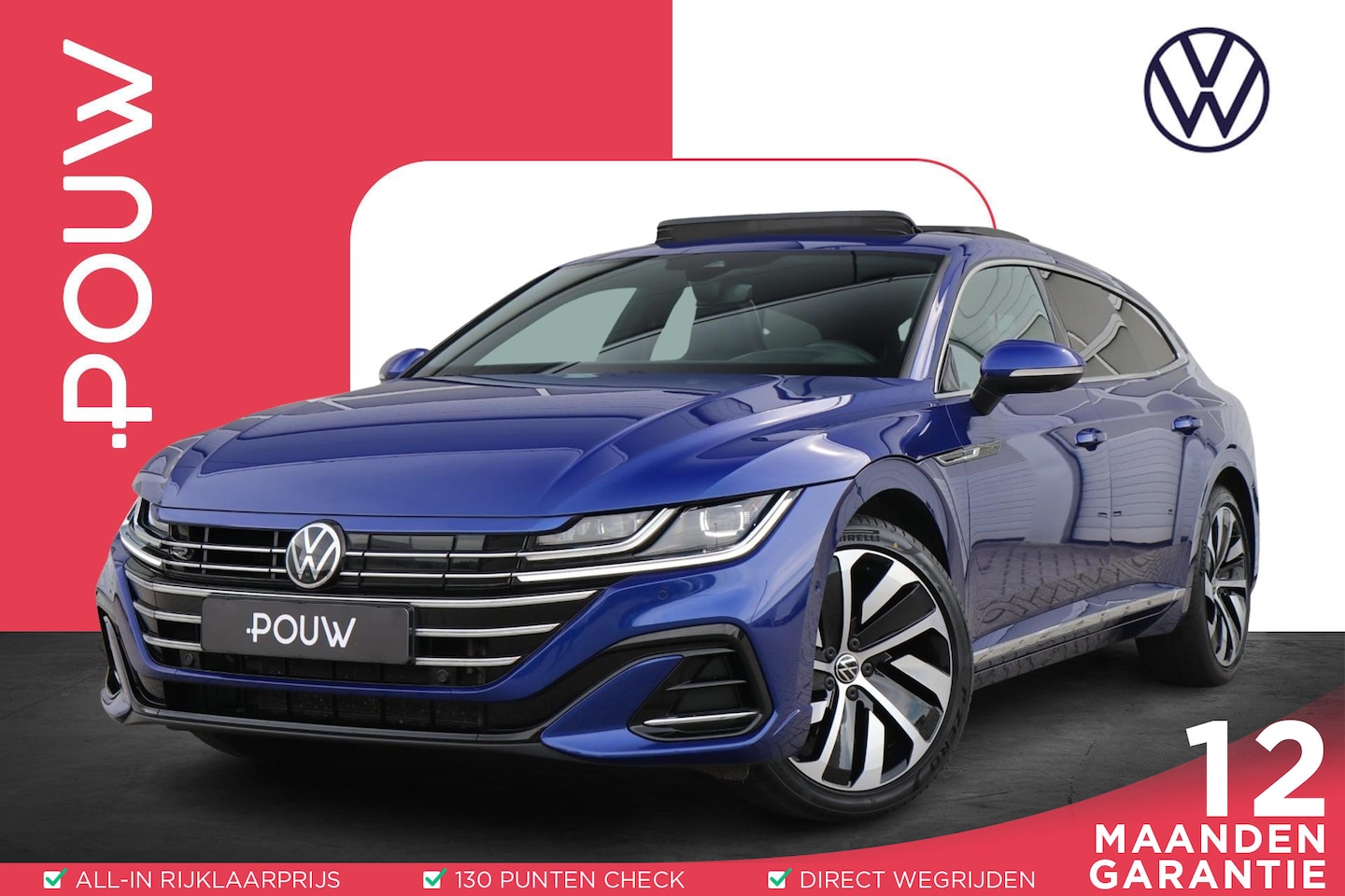 Volkswagen Arteon Shooting Brake - 1.4 TSI eHybrid 218pk R-Line Business+ | SoH 92% | Trekhaak | Panoramadak | Achteruitrijca - AutoWereld.nl