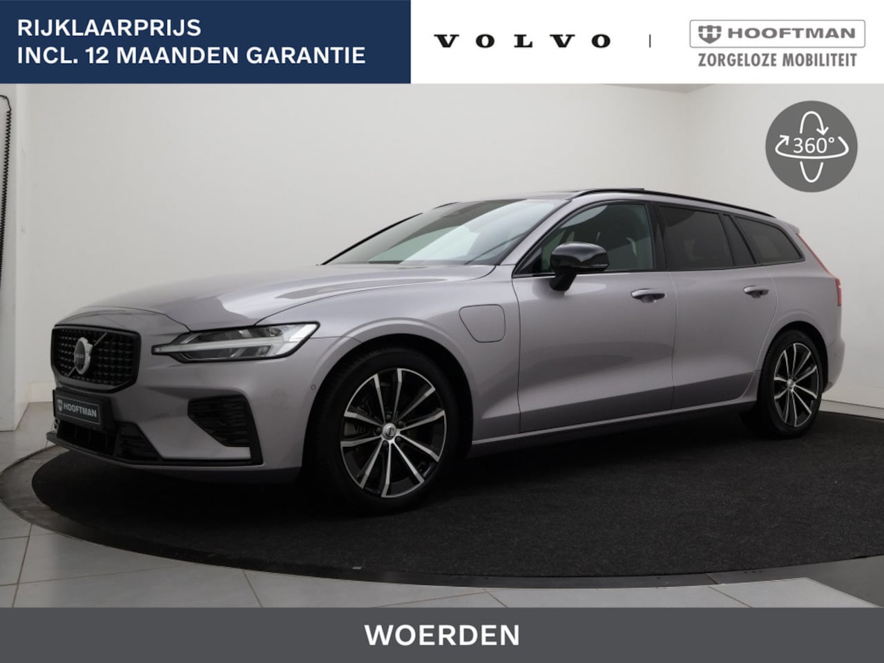 Volvo V60 - T8 PLUG-IN HYRBID PLUS DARK 360GR CAM SCHUIFDAK TREKHAAK HEAD-UP DISPLAY - AutoWereld.nl