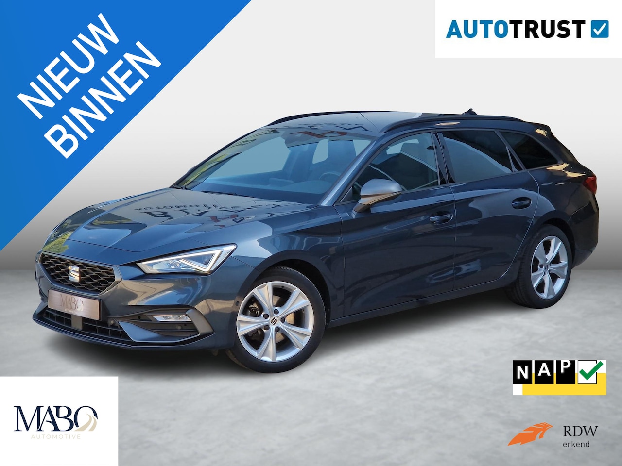 SEAT Leon Sportstourer - 1.0 TSI FR Bus. Intense NL Auto|Dealer onderh.|Full LED|Carplay|Elek.klep|Stuurwiel Verw.| - AutoWereld.nl