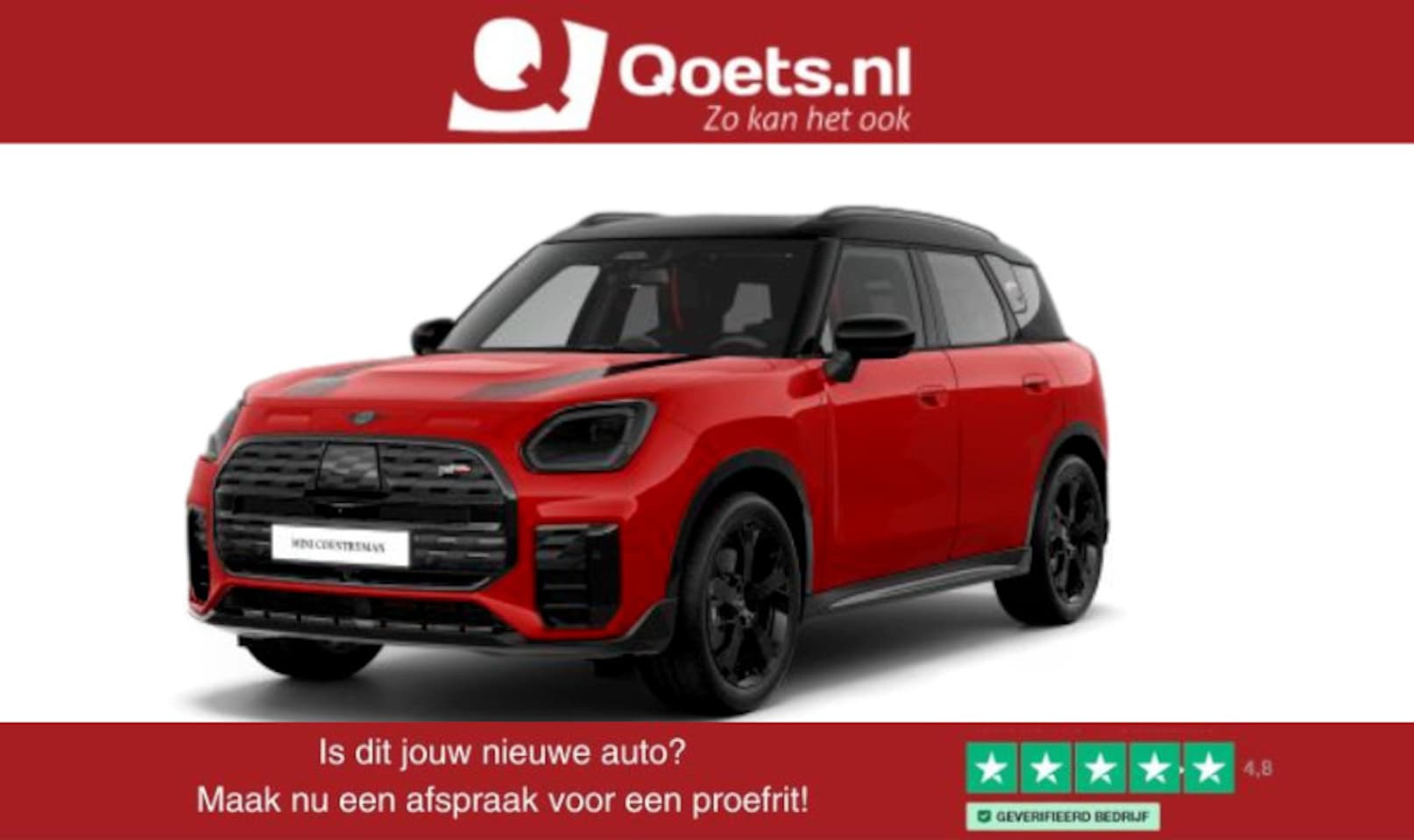 MINI Countryman - SE ALL4 John Cooper Works L Glazen panoramadak - Head up - Harman Kardon - Driving/Parking - AutoWereld.nl