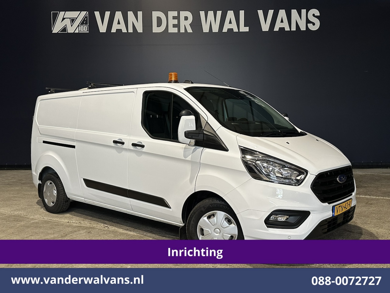 Ford Transit Custom - 2.0 TDCI 130pk L2H1 Inrichting Euro6 Airco | Omvormer | Camera | LED | Android Auto | Crui - AutoWereld.nl