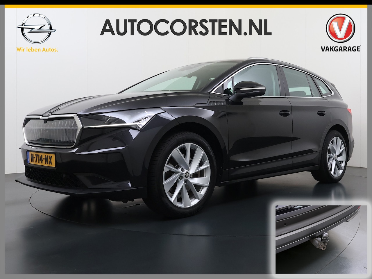 Skoda Enyaq iV - 80 204PK SOH 91% Verlichte Grille Trekhaak Stoel+Stuurverwarming 3-Zone Ecc Camera Apple C - AutoWereld.nl