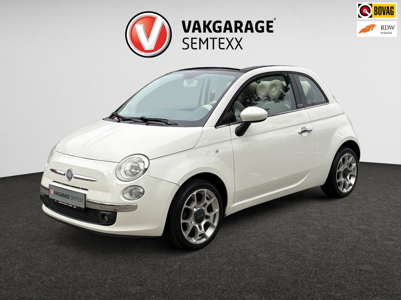 Fiat 500 C - 1.2 Lounge | Cabrio | Airco | Parkeer Sensoren Achterzijde | Half Lederen Bekleding | Mult - AutoWereld.nl