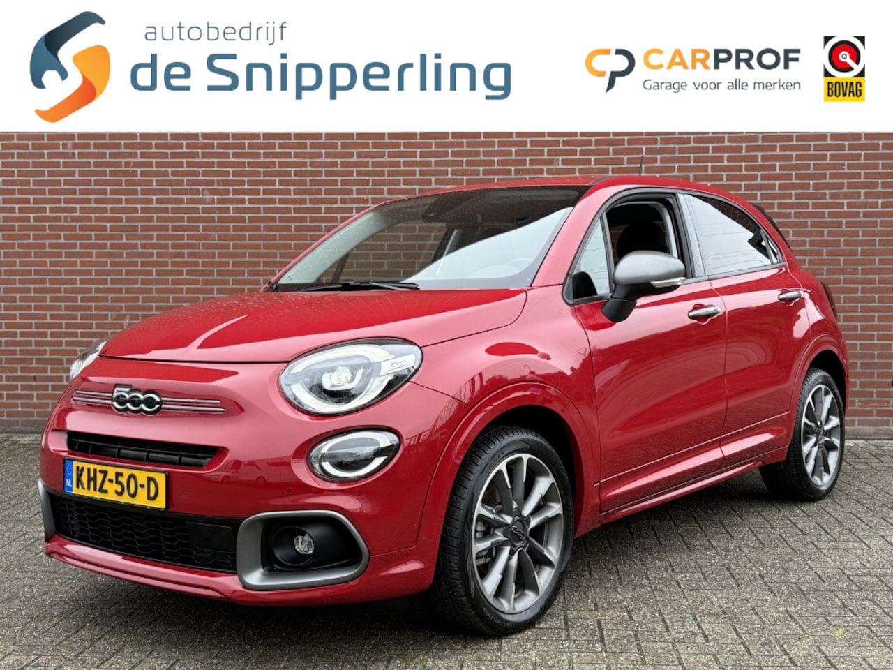 Fiat 500 X - 1.5 Hybrid Sport AUTOMAAT NAV ADAPT-CRUISE CARPLAY LED CAMERA PD - AutoWereld.nl