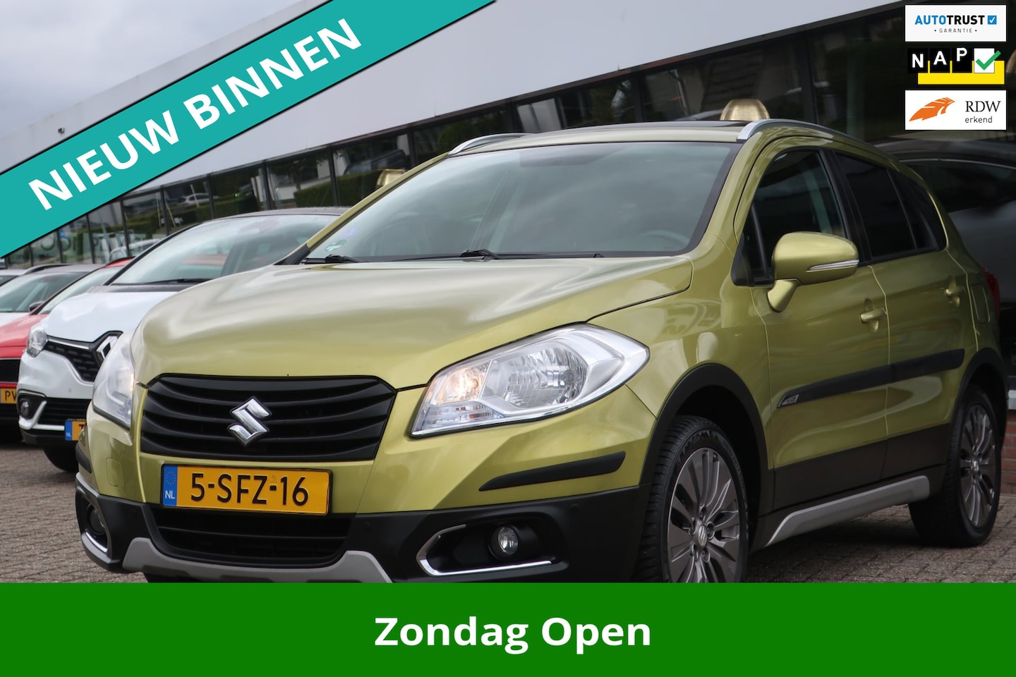 Suzuki SX4 S-Cross - 1.6 Exclusive CLIMA_PANO_KEYLESS_PDC V+A_AFN-TREKHAAK_17-INCH. - AutoWereld.nl