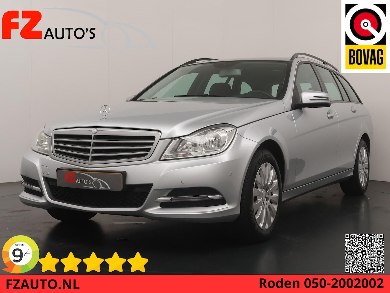 Mercedes-Benz C-klasse Estate - 180 Ambition Elegance - Navigatie - Stoelverwarming - Trekhaak - AutoWereld.nl