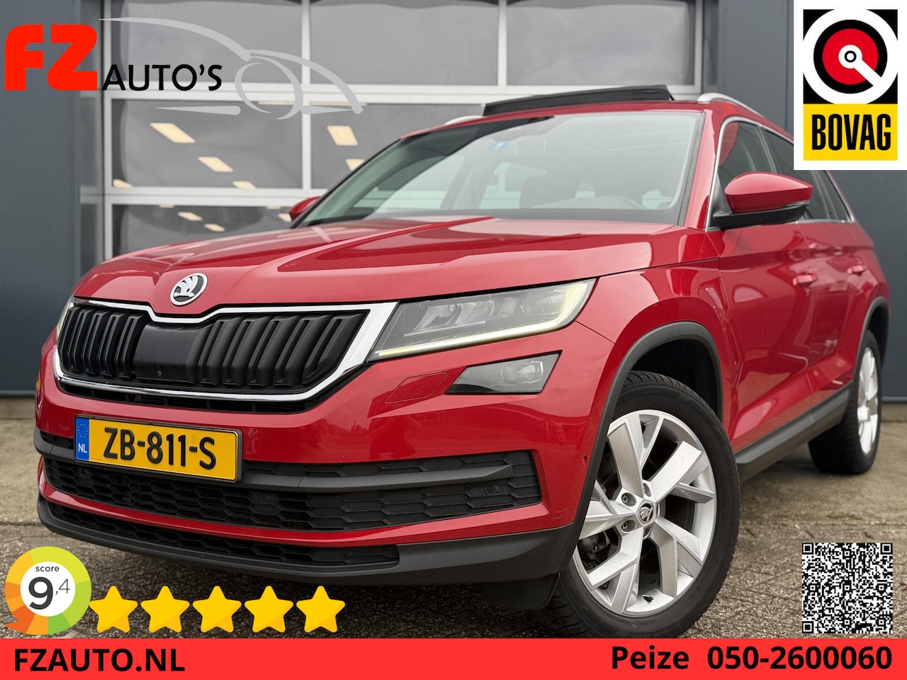 Skoda Kodiaq - 1.5 TSI Style Business - Schuif-/kanteldak - Elektr.verst. stoel + verwarming - Apple Carp - AutoWereld.nl