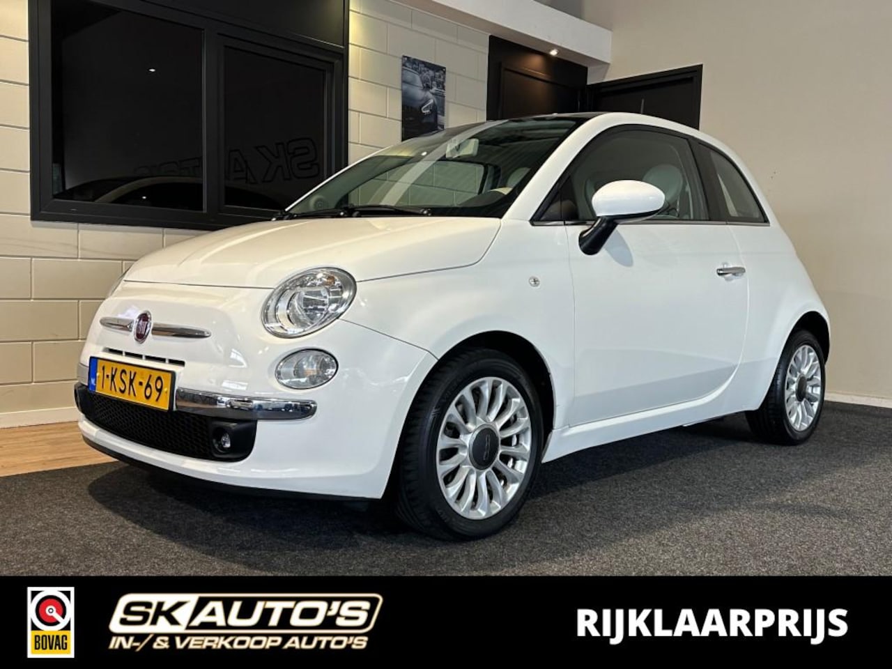 Fiat 500 - 0.9 TWINAIR LOUNGE l NAP l AUTOMAAT l PANODAK l AIRCO l - AutoWereld.nl