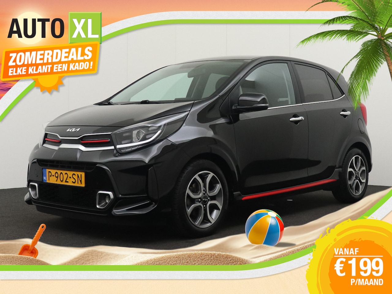 Kia Picanto - 1.0 Automaat DPi GT-Line Leder Camera Carplay Climate Cruise - AutoWereld.nl