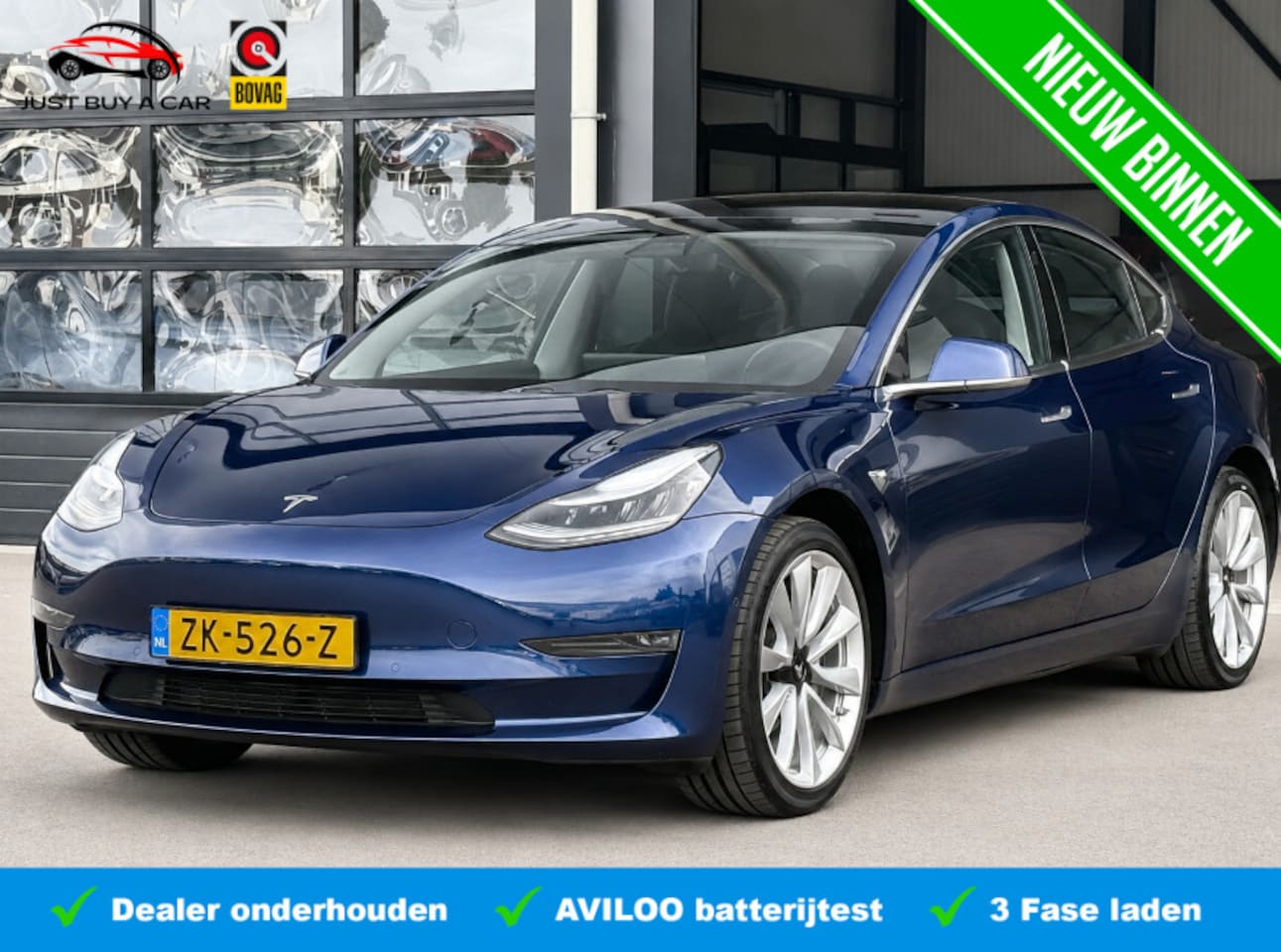 Tesla Model 3 - RWD 60 kWh SOH 85,5% / Autopilot / 19'' LM ( € 1.600 ) / 3 Fase / Memory / 5X Stoelverwarm - AutoWereld.nl