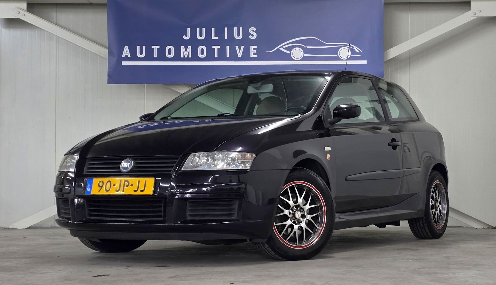 Fiat Stilo - 2.4-20V Abarth Selespeed Leer Navi Clima PDC Nero Moire! - AutoWereld.nl