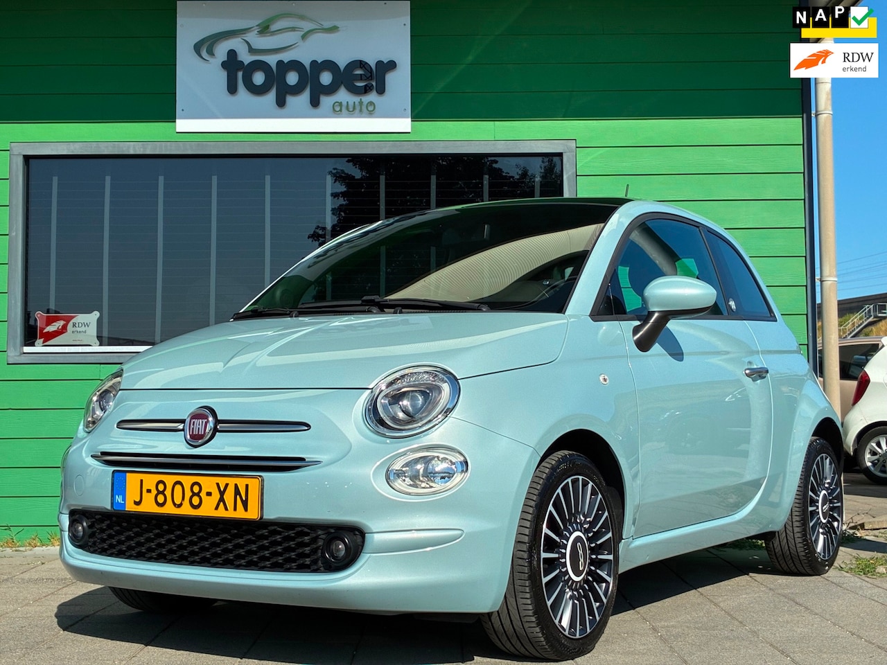Fiat 500 - 1.0 Hybrid Mint Breeze|2e Eigenaar|Panoramadak|Navigatie|Carplay|Virtual Cockpit|CruiseCon - AutoWereld.nl
