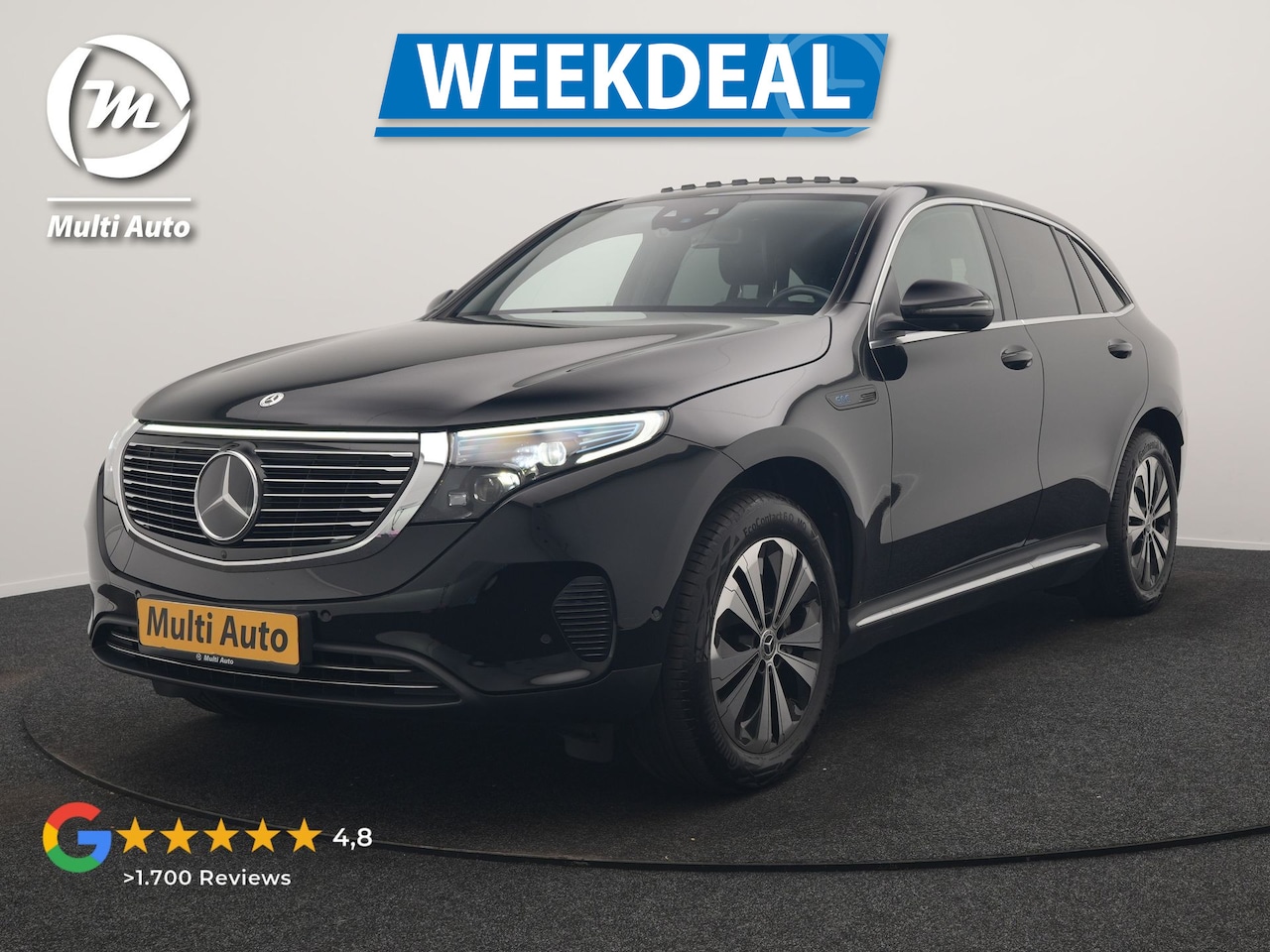 Mercedes-Benz EQC - 400 4MATIC 85 kWh 408pk Dealer O.H SOH 96.1% | Panodak | Adaptive Cruise | 360 Camera | Le - AutoWereld.nl