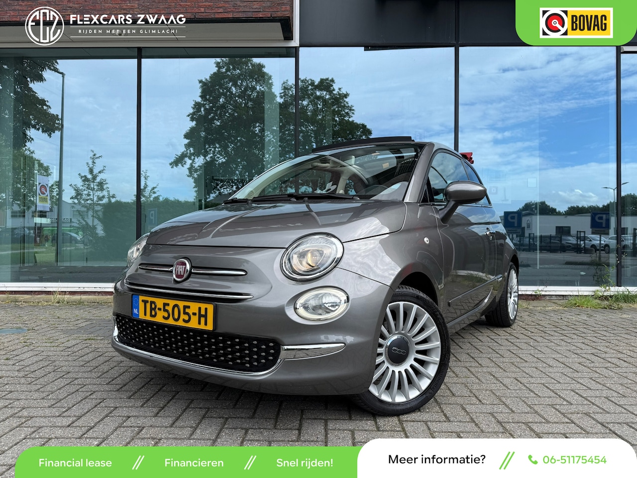 Fiat 500 C - 0.9 TwinAir Turbo Lounge - Automaat - Panodak - Navi - Climate - Org.NL - AutoWereld.nl