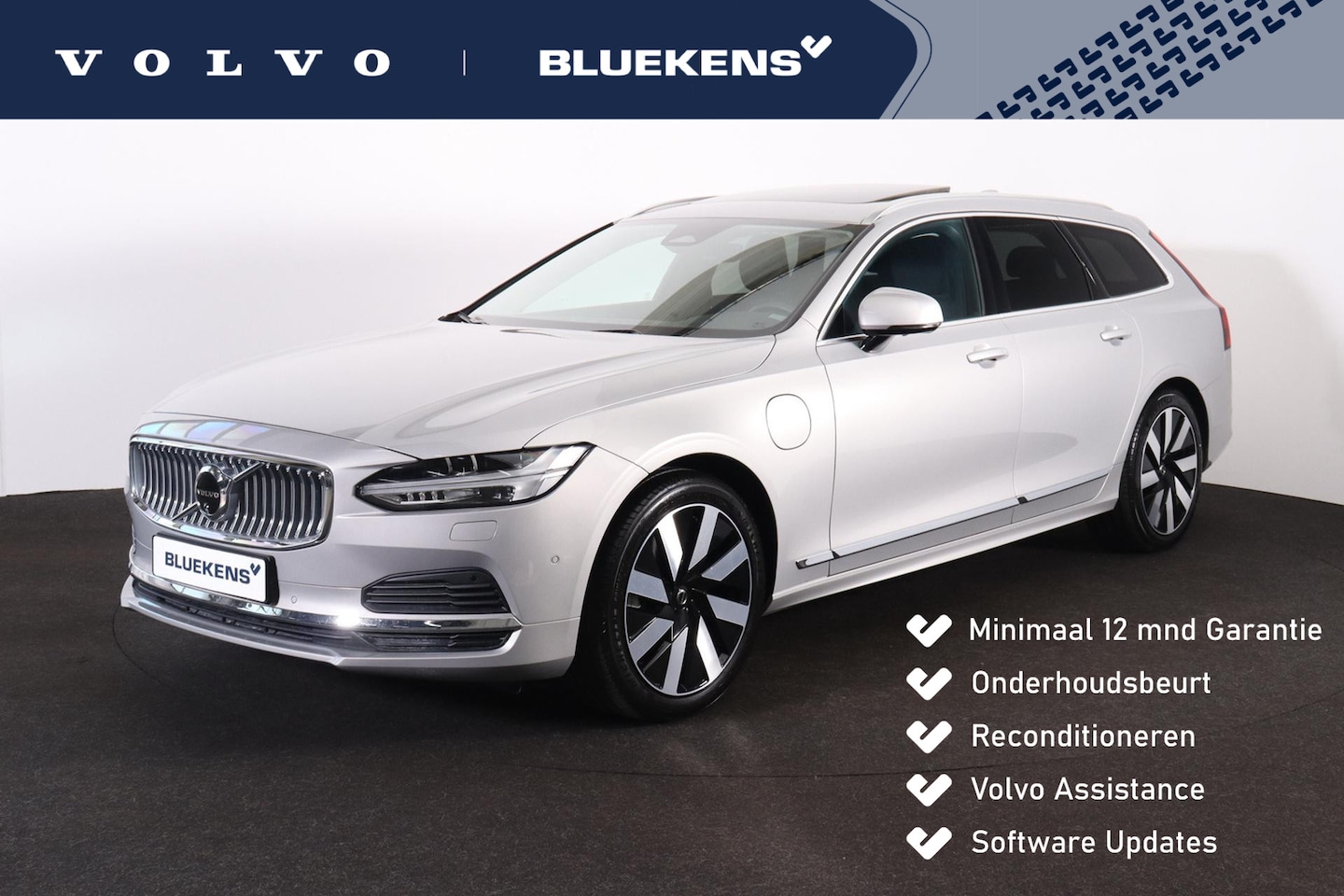 Volvo V90 - T6 Recharge AWD Plus Bright - Panorama/schuifdak - IntelliSafe Assist & Surround - 360º Ca - AutoWereld.nl