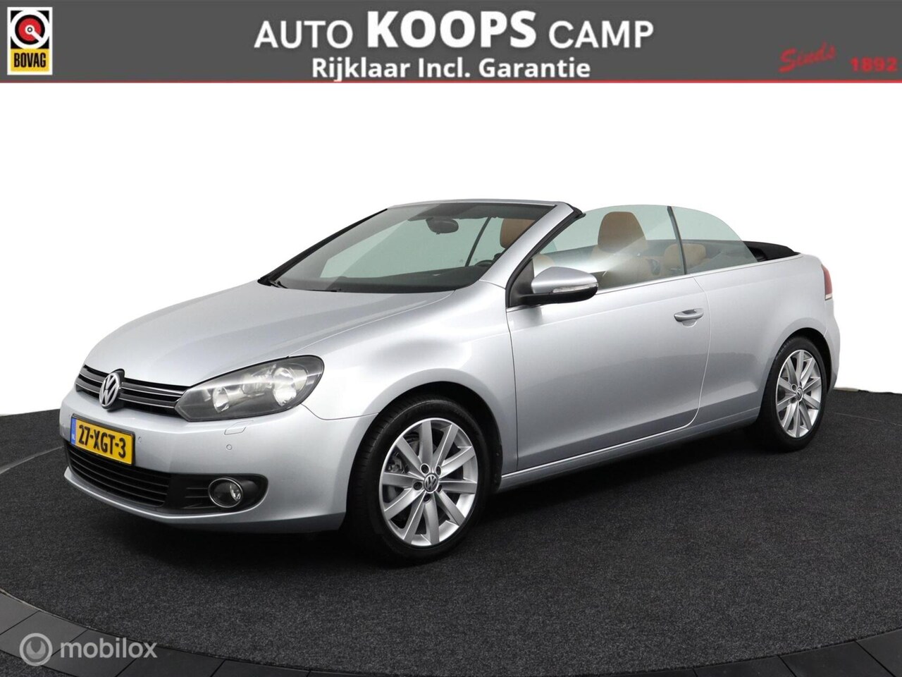 Volkswagen Golf Cabriolet - 1.2 TSI BlueMotion | Bruin leder | Sensoren V & A | Lichtmetaal | Cruisecontrole | Stoelve - AutoWereld.nl