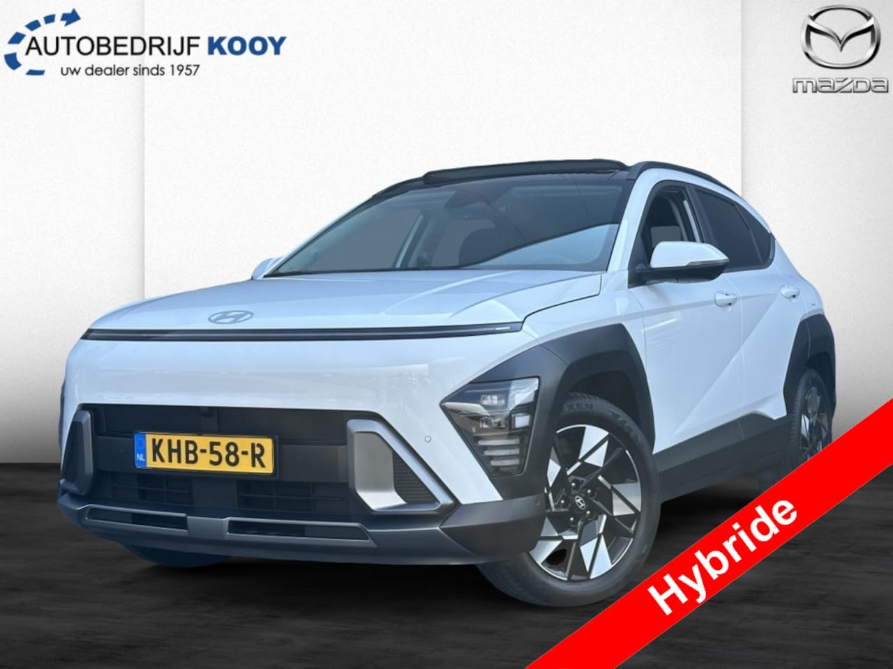 Hyundai Kona - 1.6 GDI HEV Premium Sky / Luxe uitvoering! - AutoWereld.nl
