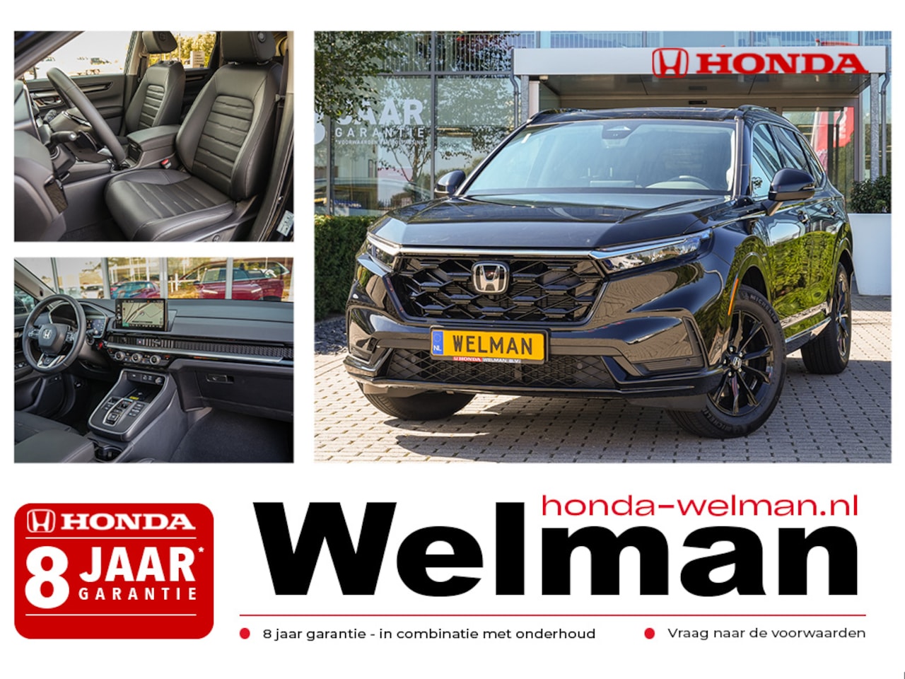 Honda CR-V - 2.0i e:HEV ELEGANCE TECH - NIEUW - FULL HYBRID - RAAMLIJSTEN PIANO LAK ZWART - MY27 - AutoWereld.nl