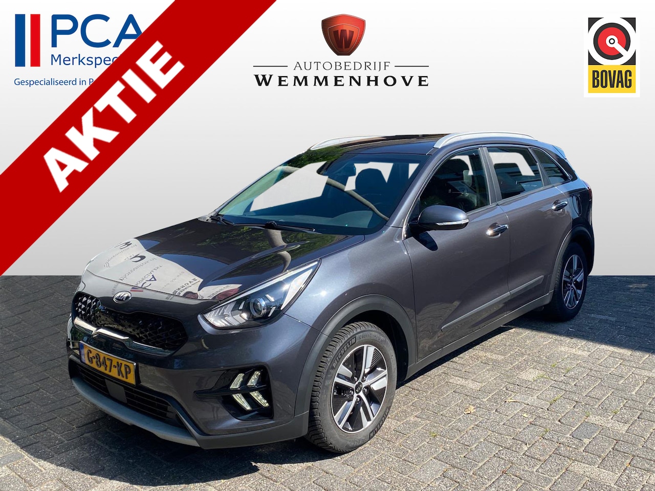 Kia Niro - 1.6 GDi Hybrid ExecutiveLine Half leer/Airco-Ecc/Navi/Alu wielen/Led verl/ nieuw model - AutoWereld.nl
