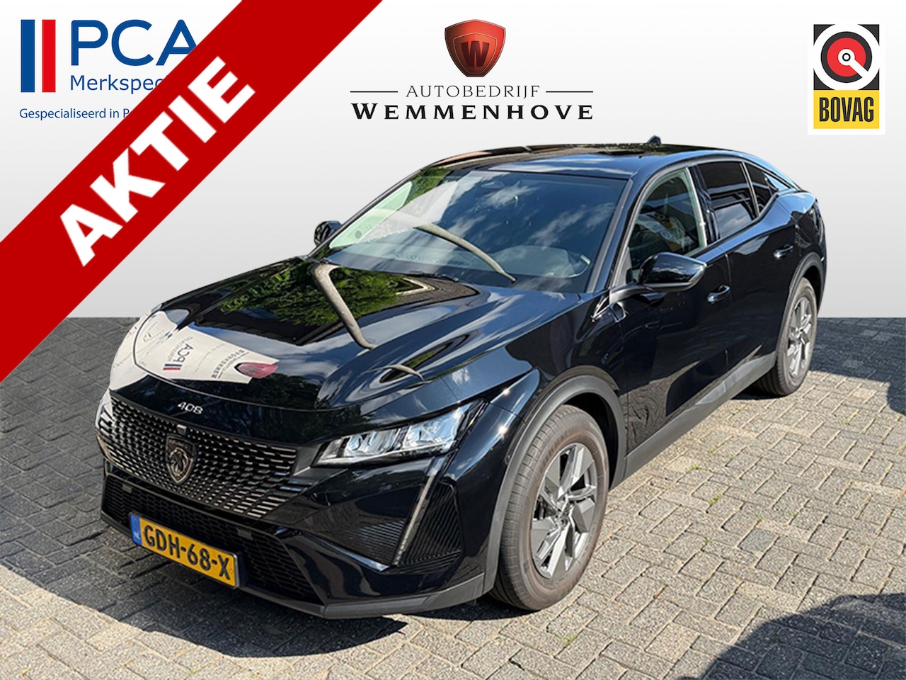 Peugeot 408 - 1.2 Hybrid 136 e-DCS6 Allure Airco-Ecc/Camera/Automaat/Half leer/Navi/31000km - AutoWereld.nl