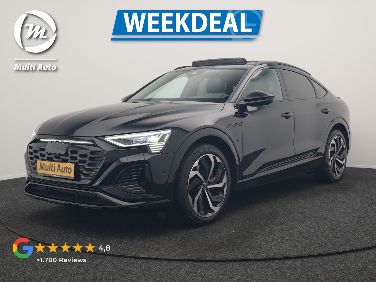 Audi Q8 Sportback e-tron - 55 Quattro S edition 114 kWh 408pk Dealer O.H | Luchtvering | Panodak | Black Optic | Adap - AutoWereld.nl
