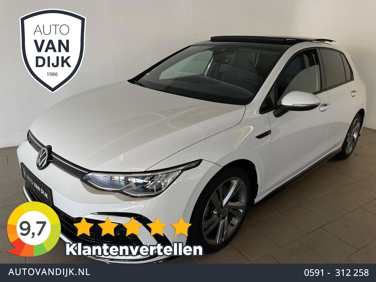 Volkswagen Golf - 1.5 eTSI R-Line Business+ AUTOMAAT AIRCO PANO NAVI CRUISE STOELVERW APPLE CARPLAY PDC CAME - AutoWereld.nl