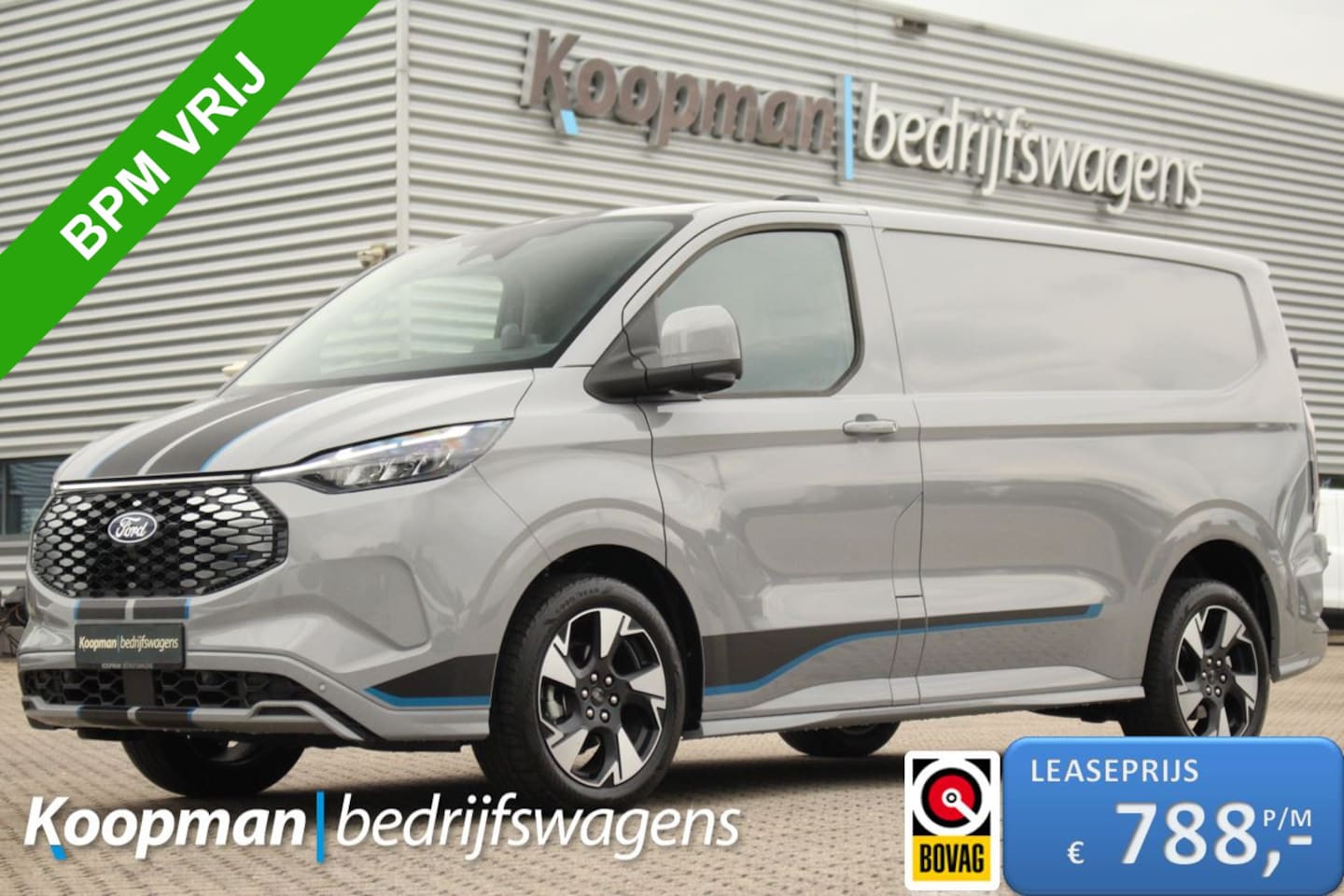 Ford Transit Custom - E-Transit 320 L1H1 Sport | 71kWh | 160kW/218pk | Trekgewicht 2300kg | Driver Assist | Adap - AutoWereld.nl